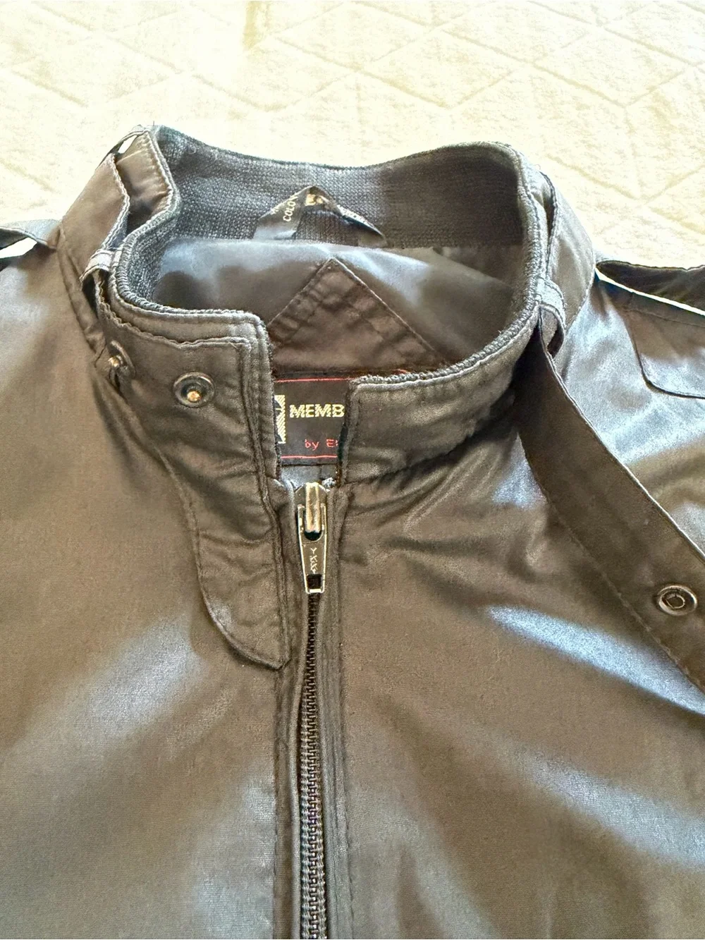 Members Only Vintage 80’s Iconic Racer Jacket Black Mens 38 Cafe Bomber Coat